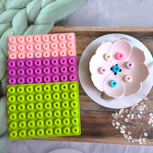 Silicone 48 Donut 160 Candy Pudding Chocolate Mold 3D Handmade Drip Mold Baking Cake