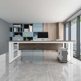 办公桌加厚桌面桌经理桌电脑桌简约现代主管桌子办公室电脑桌家用