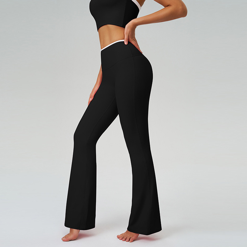 Pantalones deportivos desnudos, pantalones de alta cintura, abdomen rápido y seco, pantalones de piernas largas, pantalones casuales para correr, pantalones de fitness, pantalones de micropantalones 9238