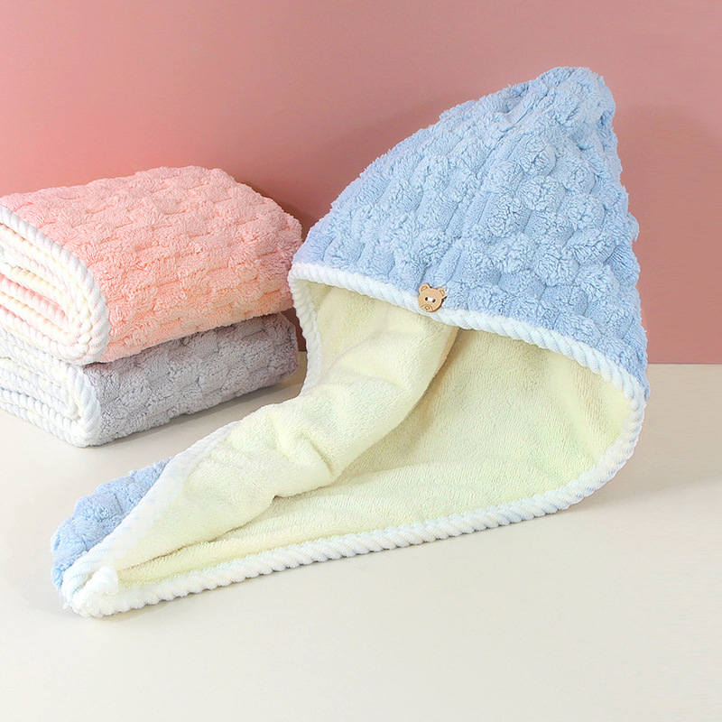 Princesa gorro de secado de cabello súper absorbente bolso de mujer pañuelo de cabeza Pelo Largo gorro de ducha champú de secado rápido Toalla de secado de cabello engrosada Toalla de pelo
