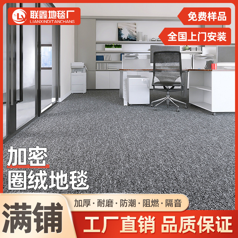 Commercial Stain-Resistant and Easy-Care Floor Mats, Large-Area Fully Covered Soundproof Billiard Hall Studio Hotel Office Carpets