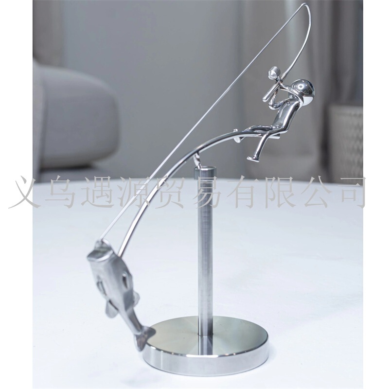 新品The Fisherman Balancing Sculpture渔夫平衡雕塑工艺品摆件|undefined
