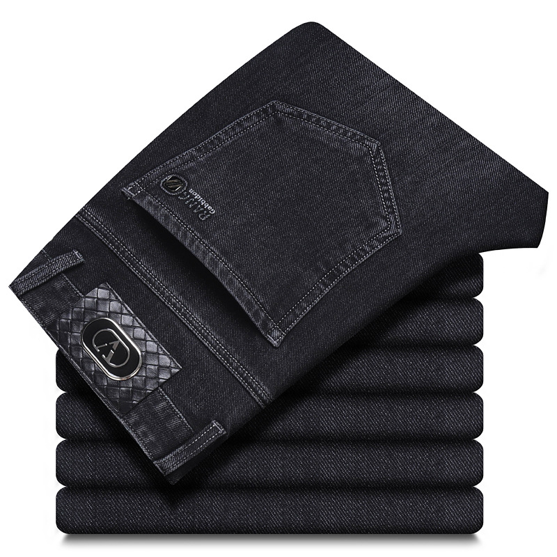 2023 Autumn/Winter High end Denim Men's Pants Durable Super Soft Double Core Yarn Elastic Loose Straight Barrel New_voghion.com
