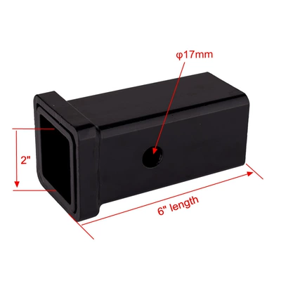 Refit car trailer accessories 6 inch 8 inch 10 inch 12 inch trailer square mouth receiving sleeve connection mouth (Other Car Modifications) - 6-inches