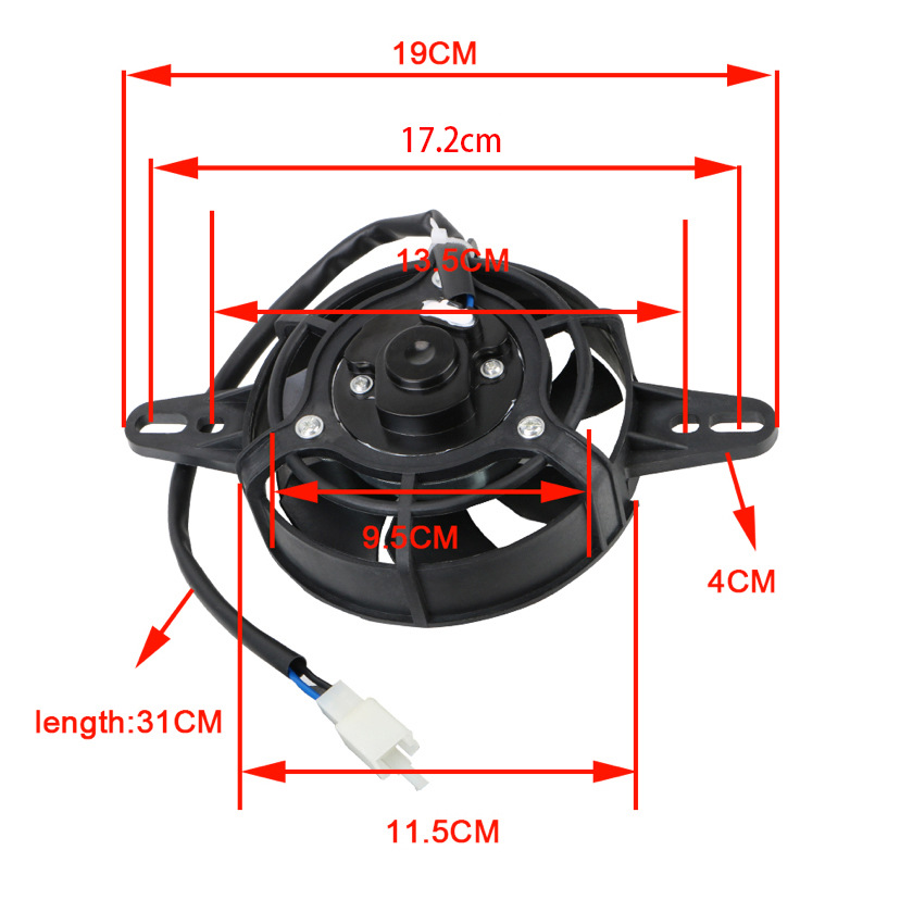 Off-road motorcycle ATV four-wheel beach vehicle 125-250CC water-cooled radiator oil cooler fan cooling fan NC250
