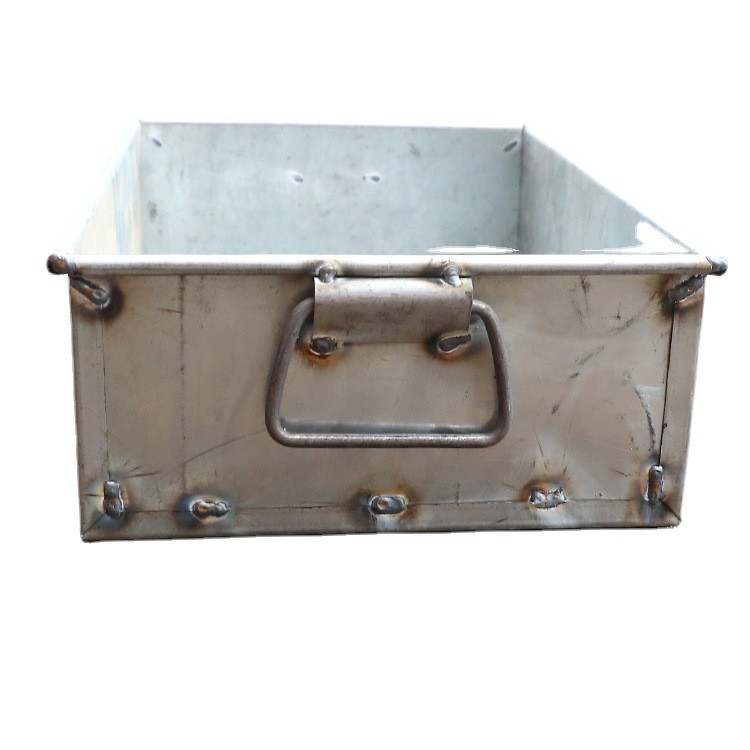 厂家批发镀锌板周转金属白铁皮仓储工具加厚耐用铁箱工具箱