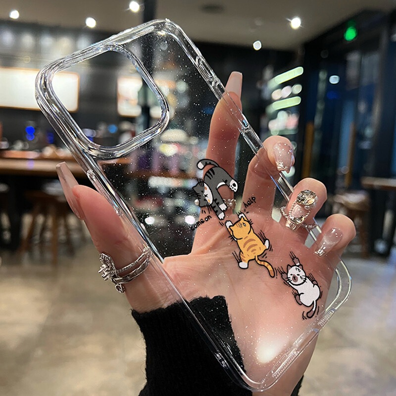 Bubble Fish iPhone Apple 17Promax Mobile Phone Case 14/Se2/7 Glitter Case 13Pro Trendy 7Plus