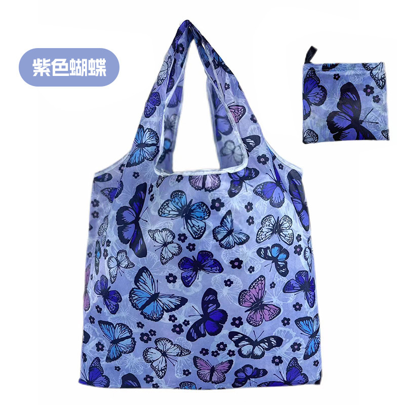 Spot bolsa de compras plegable de gran capacidad Spot bolsa de protección ambiental bolsa plegable bolsa de almacenamiento portátil impresa portátil creativa