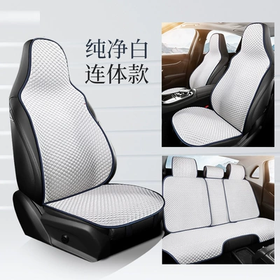 Universal Ventilated Truck Seat Cover — Cool pad - conjoined-head-7-piece-set-pure-white-ice-feeling-fabric-cushion