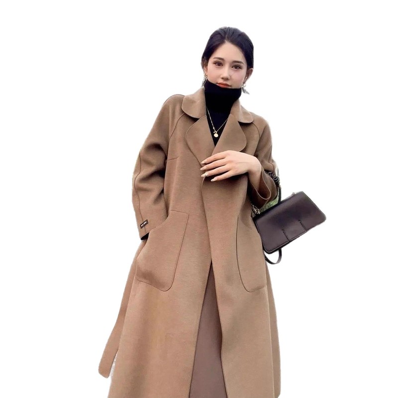 龙凤毛呢大衣女中长款过膝2025年秋冬季新款高端百搭羊毛呢外套女|undefined