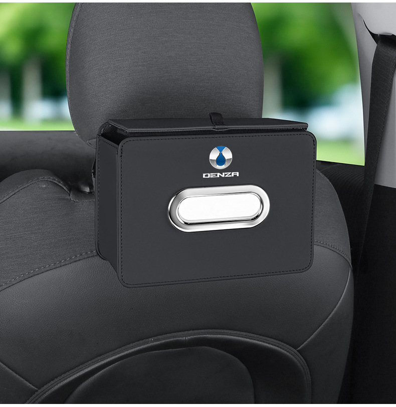 Suitable for Denza D9/N9/Z9gt/N8L/N7 car-mounted foldable tissue box, rear seat storage tissue bag, storage box
