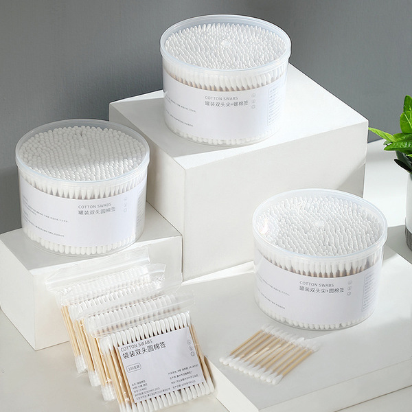 Double-sided disposable cotton swabs