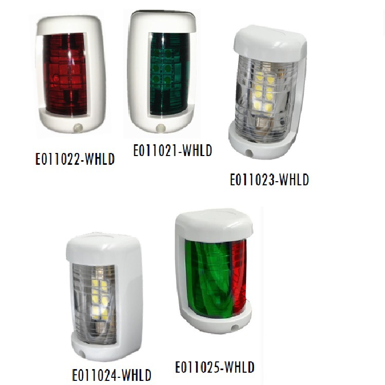 厂销白色外壳E011021系列12V LED 迷你航行灯游艇LED航标灯信号