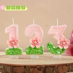 クロスボーダー Amazon Xiyin ホットセールアイテムクリエイティブフラワーデジタル誕生日キャンドル DIY 1 歳のケーキパーティーの装飾
