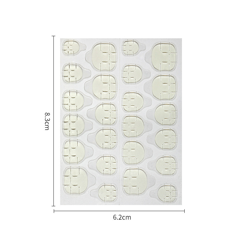 Gel de jalea de uñas extraíble no duele los dedos sin pegamento residual Pegatinas transparentes de doble cara impermeable sin costuras desgaste uñas pegatinas adhesivas especiales