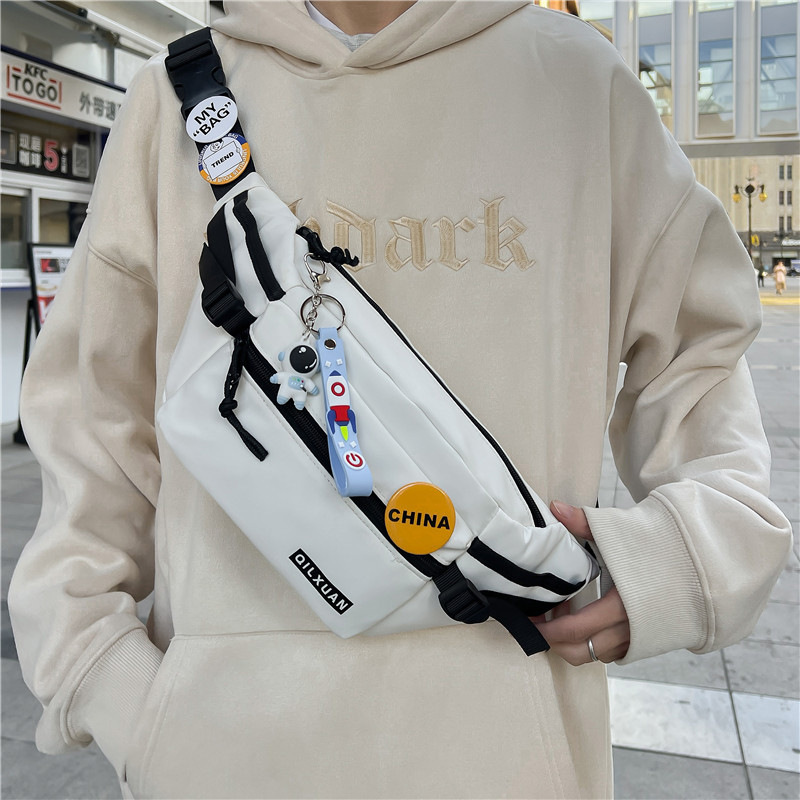 Crossbody Bag Japanese Style New Simple Men's Waist Bag Trendy Personality Couple Style Shoulder Bag Sports Versatile Back Chest Bag Crossbody Bag Japanese Style New Simple Men's Waist Bag Trendy Personality Couple Style Shoulder Bag Sports Versatile Back Chest Bag