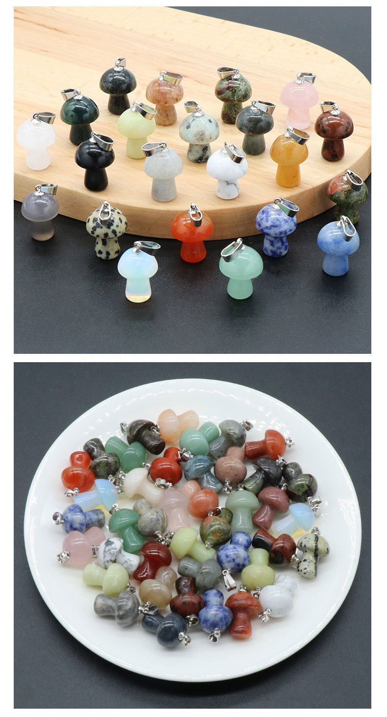 Cute Mushroom Natural Stone Polishing Jewelry Accessories 1 Piece display picture 3