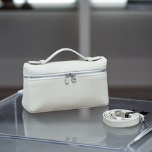 速卖通工厂直发LP19饭盒包头层牛皮荔枝纹单肩斜挎手提休闲百搭女