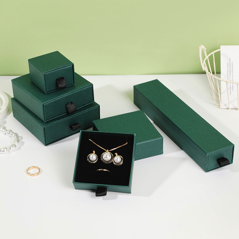 Caja de joyería con cajón extraíble para guardar collares, pendientes, anillos, colgantes, pulseras y brazaletes, caja de regalo.