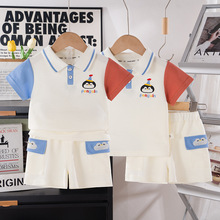 童装夏季新款宝宝两件套装儿童可爱夏装超萌POLO绣花童套装