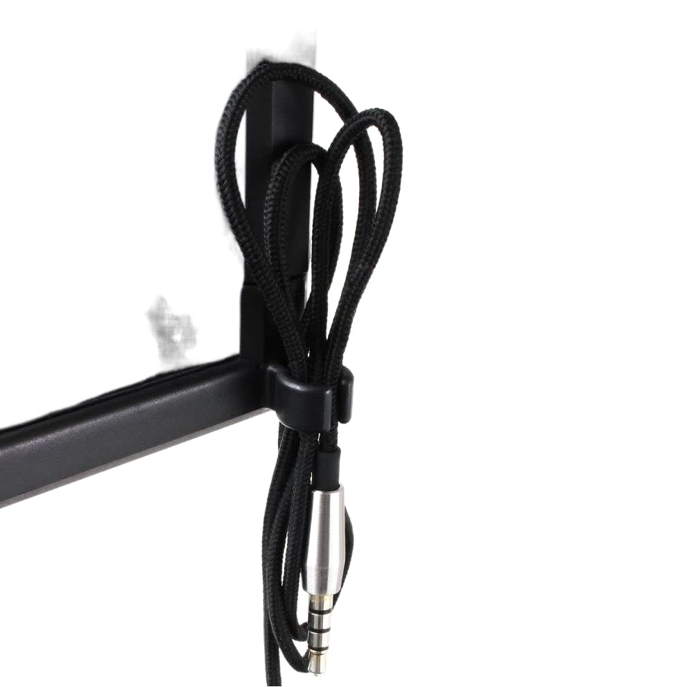 Modelo privado lado de la Mesa Clip-en gancho titular de los auriculares de 360 grados de rotación titular de los auriculares rack de almacenamiento titular de los auriculares