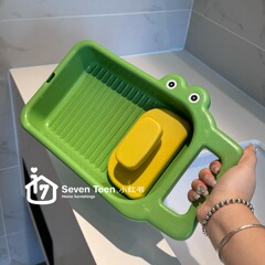 【新しい家の宅配便100個】ワニの洗濯板洗濯盆一体家庭用寮のローラー式手こすりなし