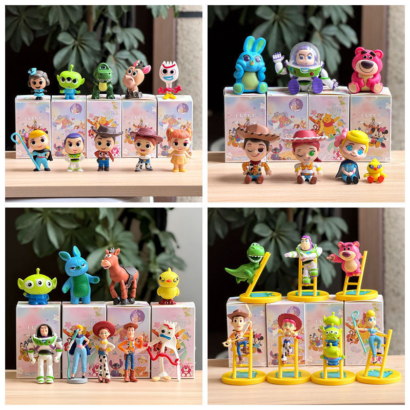 Second-Generation Toy Story Figures Woody, Jessie, Buzz Lightyear, Three-Eyed Alien, Strawberry Bear Anime Model Ornaments Trendy Second-Generation Toy Story Figures Woody, Jessie, Buzz Lightyear, Three-Eyed Alien, Strawberry Bear Anime Model Ornaments Trendy