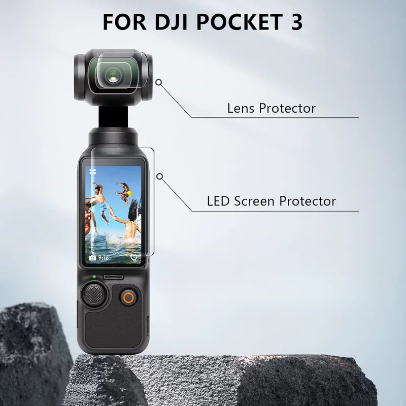 Защитная плёнка для камеры DJI Osmo Pocket3 / Pocket Pant, закалённое стекло для экрана Pocket 3