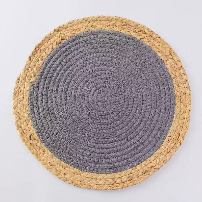 Juego de adornos de pared de paja tejido de paja tejido a mano hierba de calabaza hierba colgante de piel de maíz colgante de pared folklore bohemio