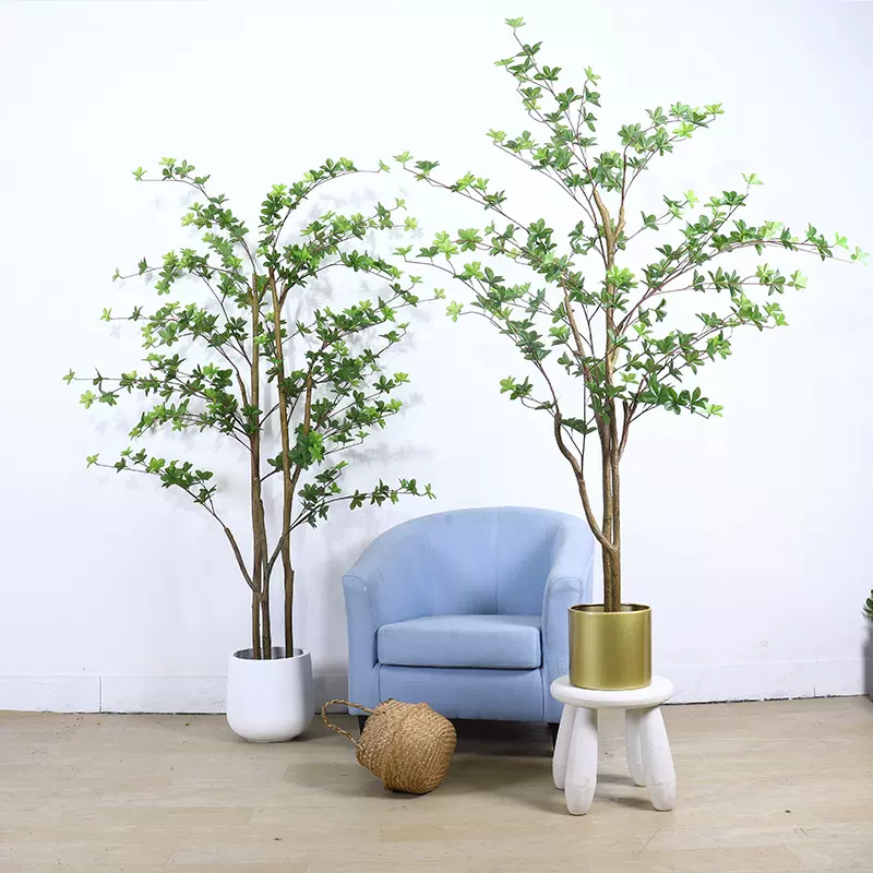 北欧网红仿真椿树室内客厅日本吊钟植物橱窗落地盆栽装饰假绿植