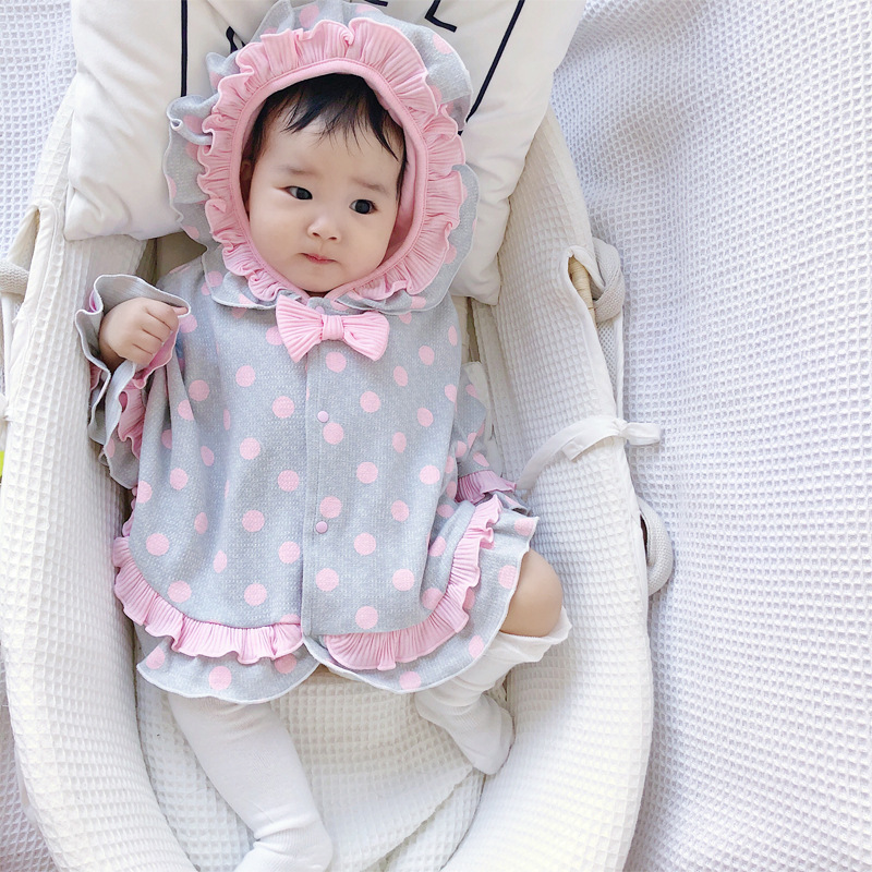 子供服プリンセスショール子供マント女の子二重層フード付きリボン外出マント春と秋の上着かわいい|undefined