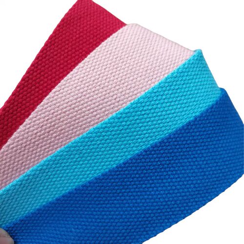 Thick cotton woven strap eco-friendly canvas handbag with colorful and black polyester cotton woven straps, waist belt, school bag straps