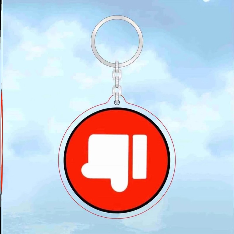Wilderness Brawl Keychain Red Thumb Acrylic Keychain Mobile Game Hero Spike Pattern School Bag Pendant