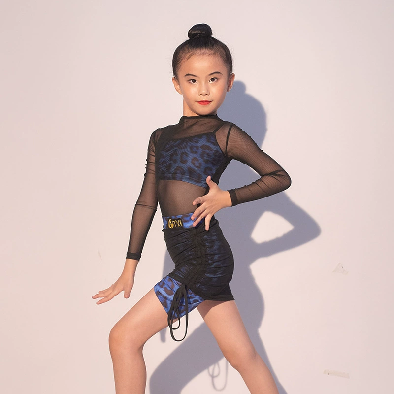 GTY одежда для латинских танцев, новинка 2023 года, летняя одежда для тренировок и выступлений для девочек, детская танцевальная одежда L22033