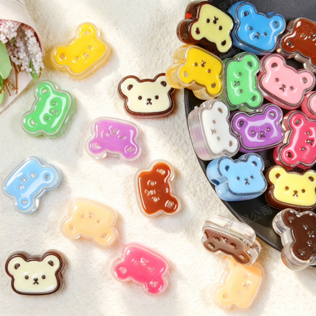 Cute Cartoon Bear Loose Beads Large Bead Jewelry Accessories Diy...