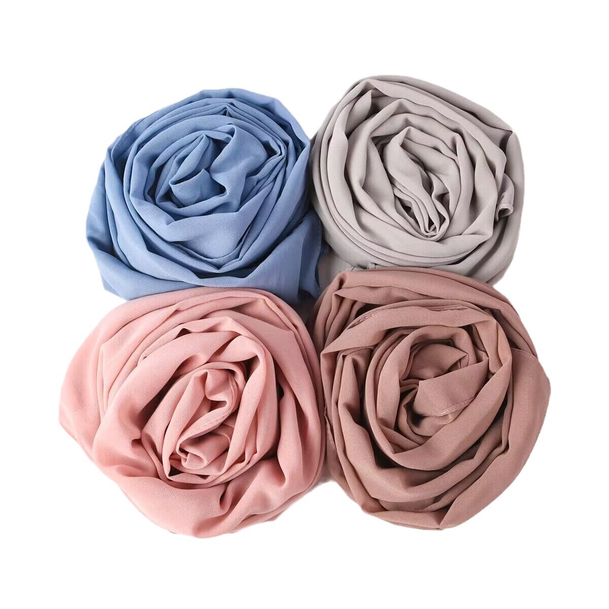 Hochwertiges muslimisches Kopftuch aus Chiffon mit Perlen, langer Schal, malaiisches Kopftuch, afrikanischer Schal aus dem Nahen Osten_voghion.com