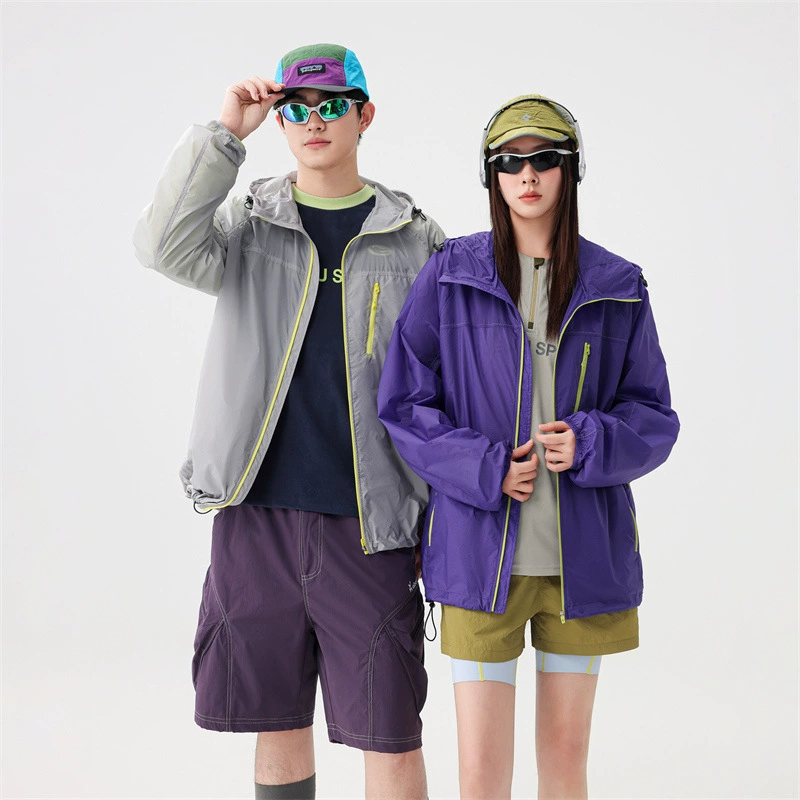 Уличная солнцезащитная одежда для мужчин UPF50 + анти-УФ-одежда для женщин 2025 новая дышащая однотонная быстросохнущая кожаная одежда для пар