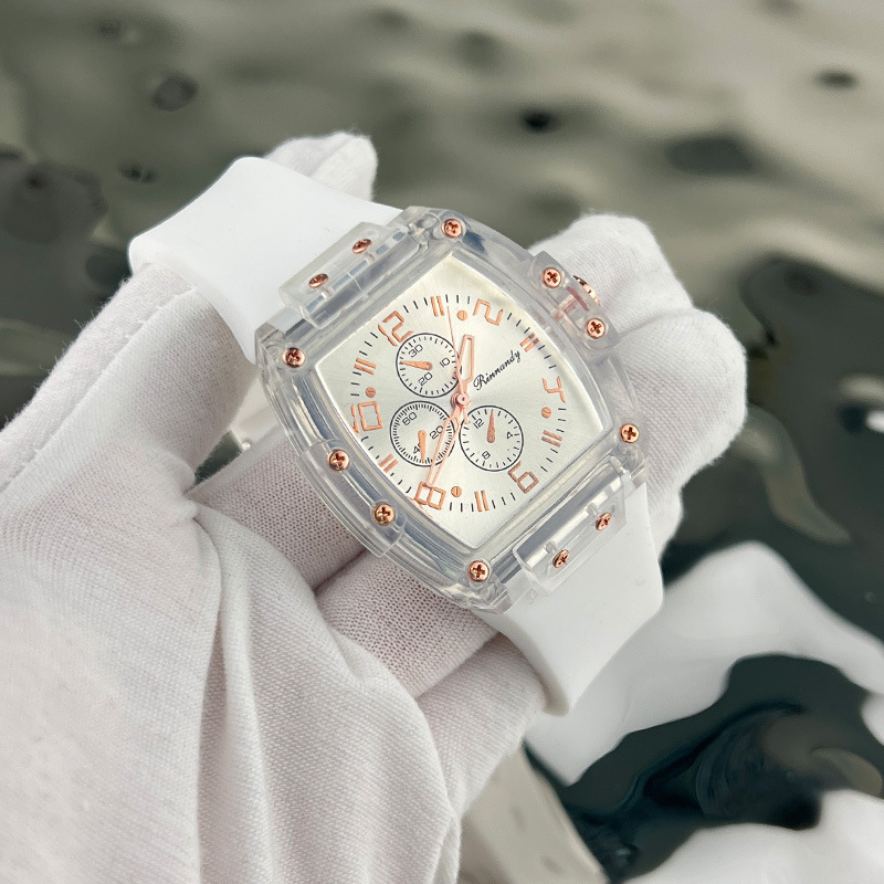 Cross-border Explosions Richard's Resin Semi-permeable Watch Case Fashion Personality Quartz Watch Neutral Trendy Wear Watch