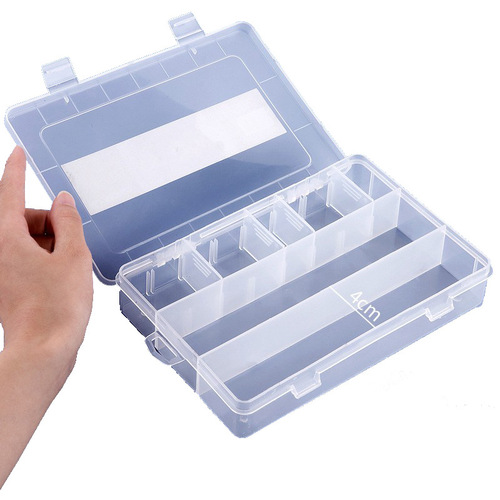 Plastic Pen Box Transparent Pencil Stationery Box Multi-Layer Large Capacity Multi-Function Removable Inner Compartment Simple Storage Wholesale