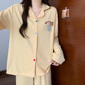 德绒保暖睡衣潮女士秋冬新款卡通可爱家居服两件套装一件代发包邮