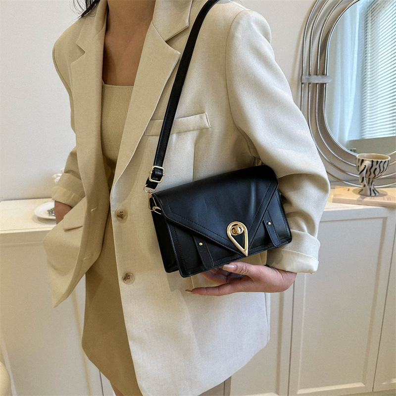 Torbe nišnega dizajna za ženske 2023, nove trendovske in modne, z avtomobilskim šivanjem, enojno ramo in vrhunsko zaponko_voghion.com