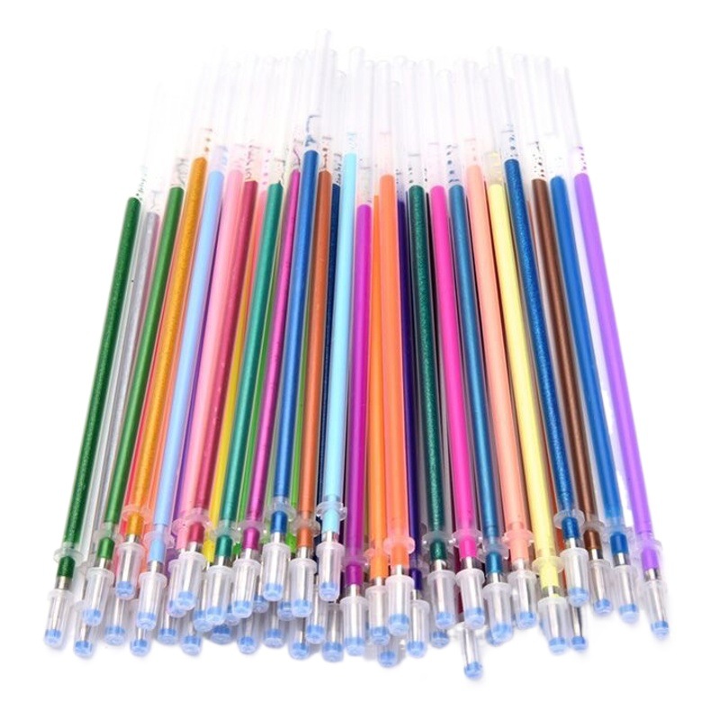 Cross-border Amazon 100 color neutral refill Flash Pen fluorescent watercolor bullet core set Wholesale