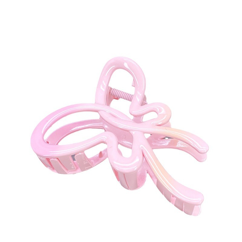 Clip de tiburón mariposa de color degradado coreano, clip de agarre para el cabello fresco de la parte posterior de la cabeza de la niña, tocado de color caramelo, accesorios para el cabello al por mayor