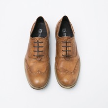外贸固特异男鞋真皮手工英伦风德比鞋布洛克商务休闲皮鞋男皮鞋