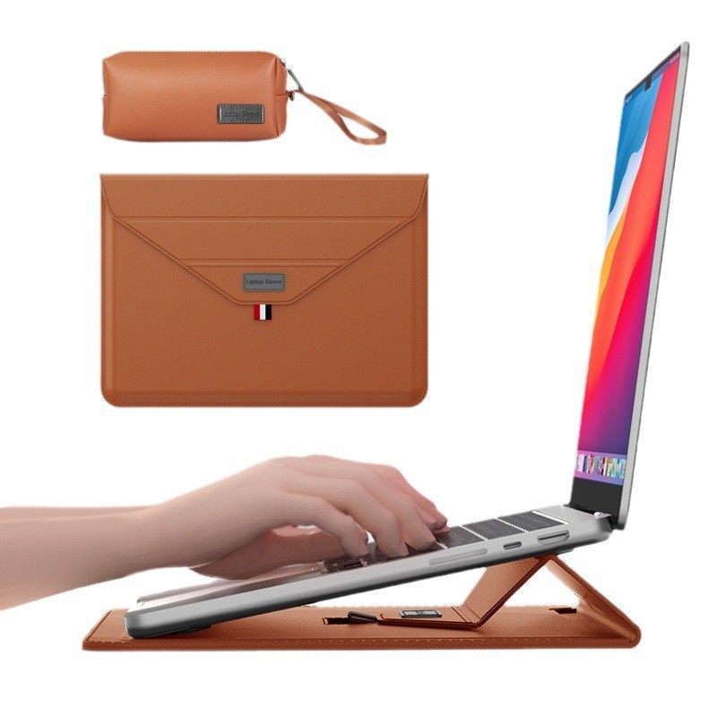 비즈니스 봉투 홀더 가방 - 앤틱 브라운 + 디지털 액세서리 가방처럼