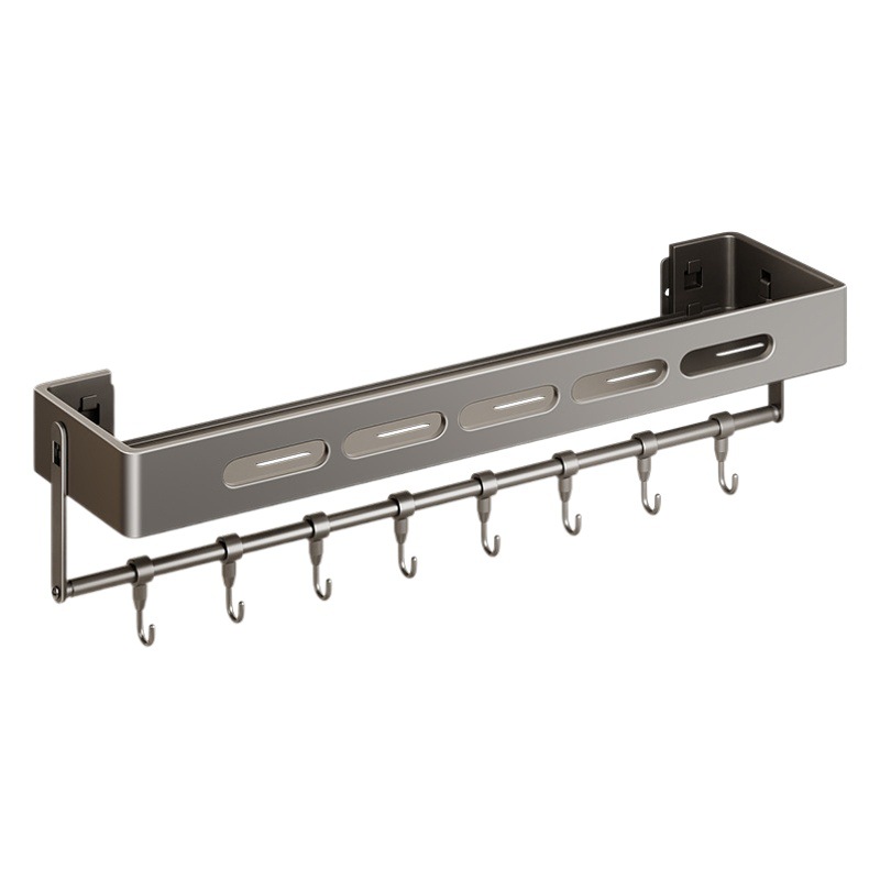 Gun Gray Bathroom Storage Rack Without Punching Bathroom Toilet Washroom Bathroom Sink Wall-Mounted Wall Shelf