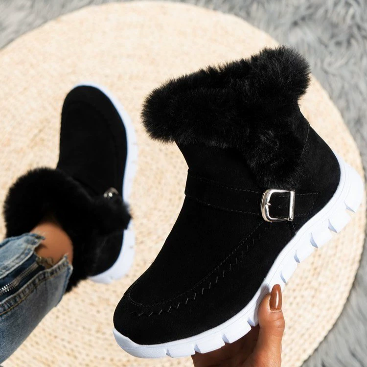 Тёплые низкие ботинки с флисовой подкладкой, европейский стиль, размеры 36–43