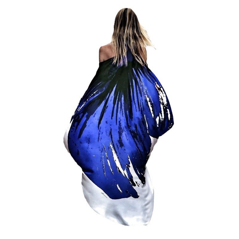 Swing Dress Dresses Type Wholesale Women's Streetwear Printing Stripe Lion Leopard Daily Collarless Long Sleeve Swing Dress