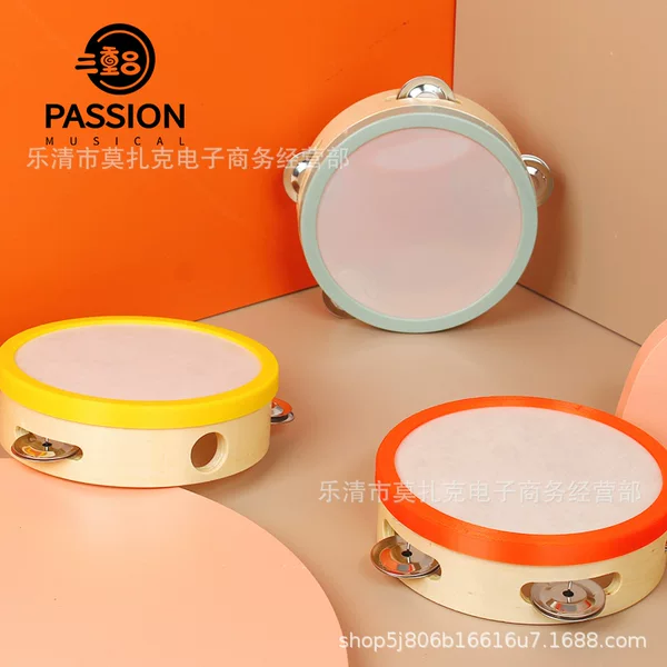 Children's Fun Hand Clapping Tambourine 3-6 Years Old Clapping Drum Rattle Educational Early Education Enlightenment Percussion Instrument Baby Toy