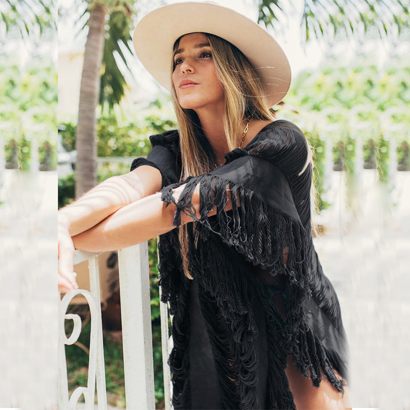 Half Sleeve Sleeve Length Pullovers Placket Type Polyester Fabric Type Long Top Length U Neck Neckline Women's Girl's Vacation Solid Color Cover Ups